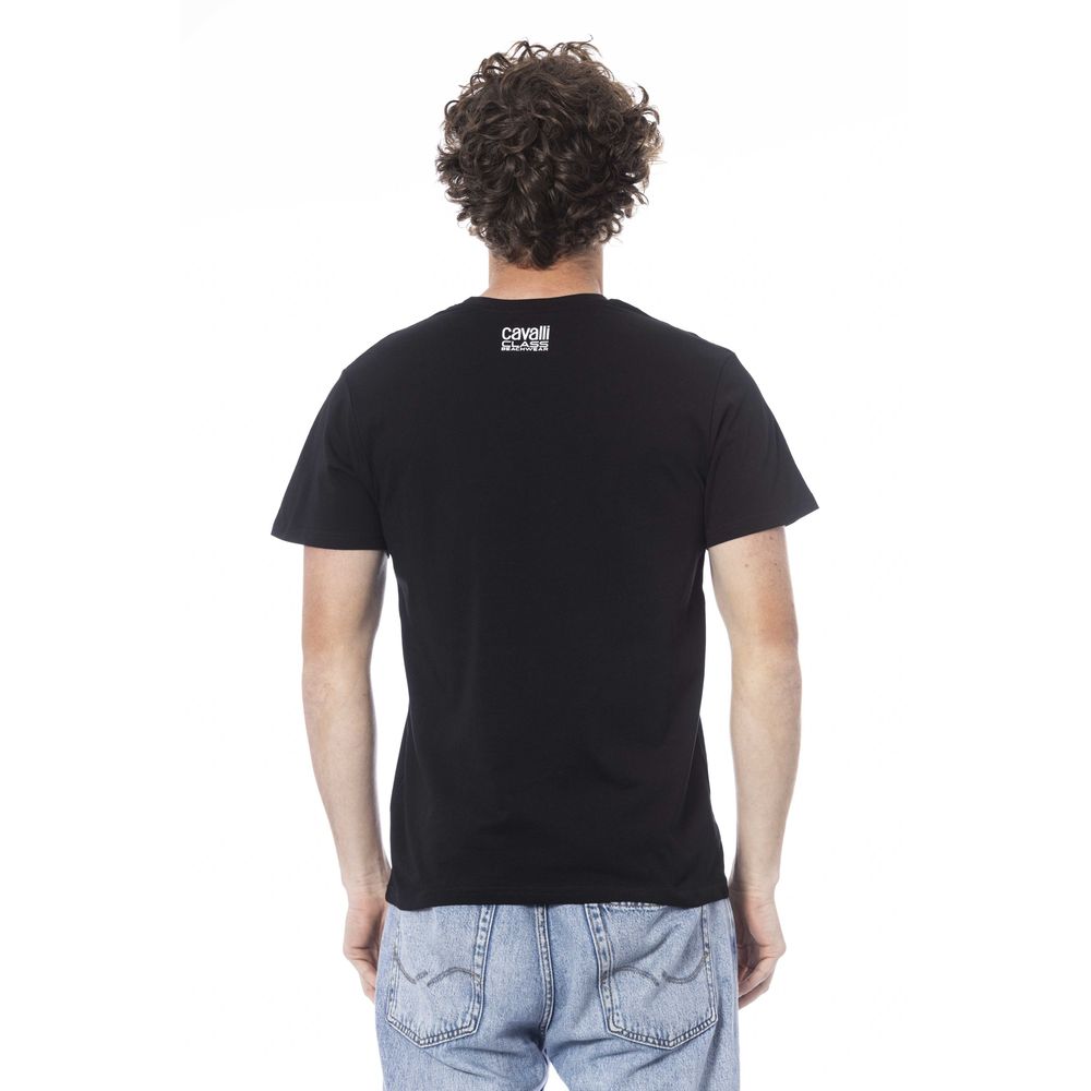 Camiseta negra de algodón para hombre