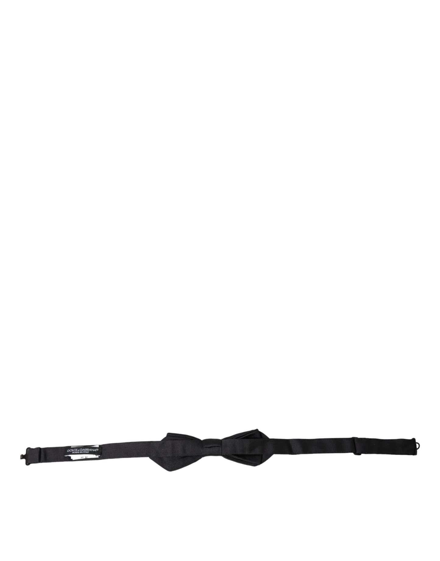 Nœud papillon ajustable en soie noire pour homme