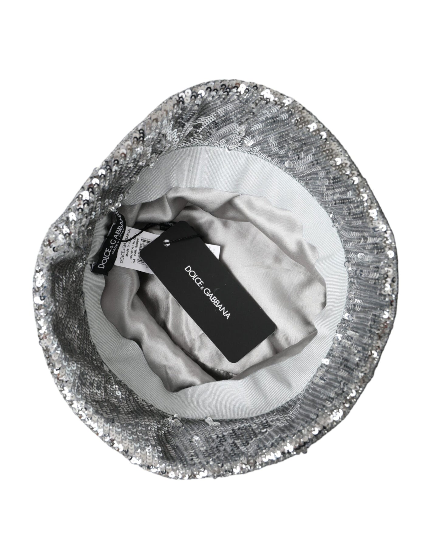 Sombrero de pescador de nailon con lentejuelas plateadas para hombre