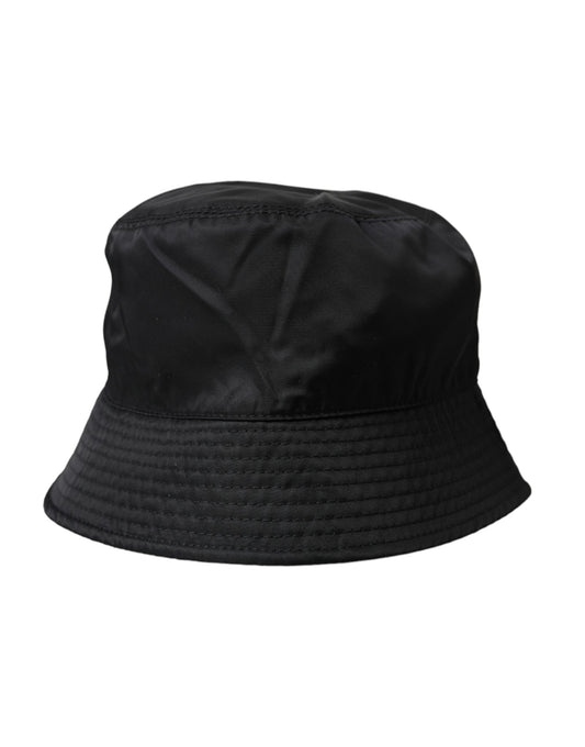 Sombrero de pescador con ala ancha negra para hombre