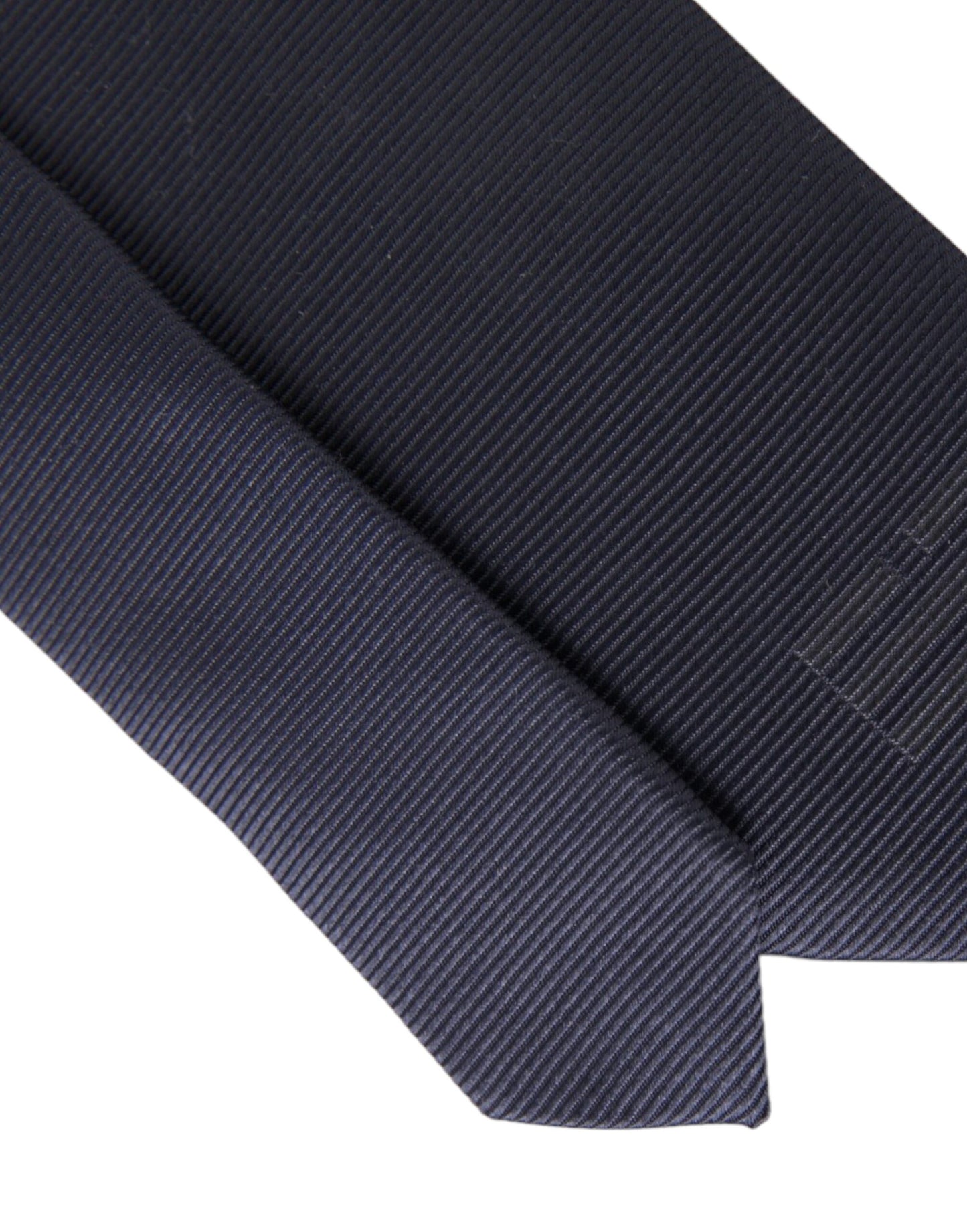 Corbata ajustable de seda azul lisa para hombre