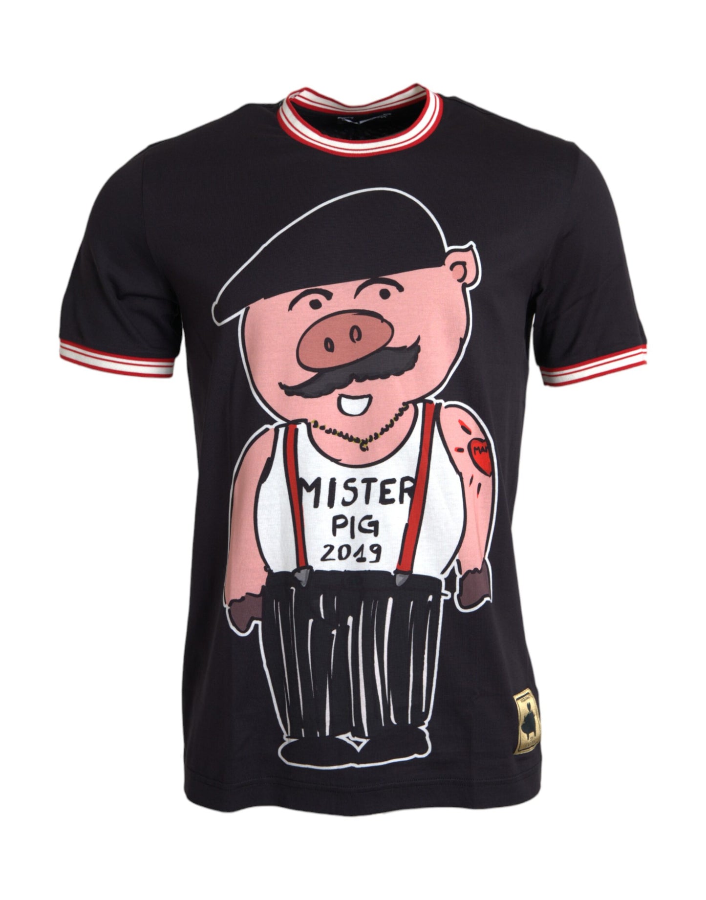 T-shirt en coton noir Année du Cochon 2019