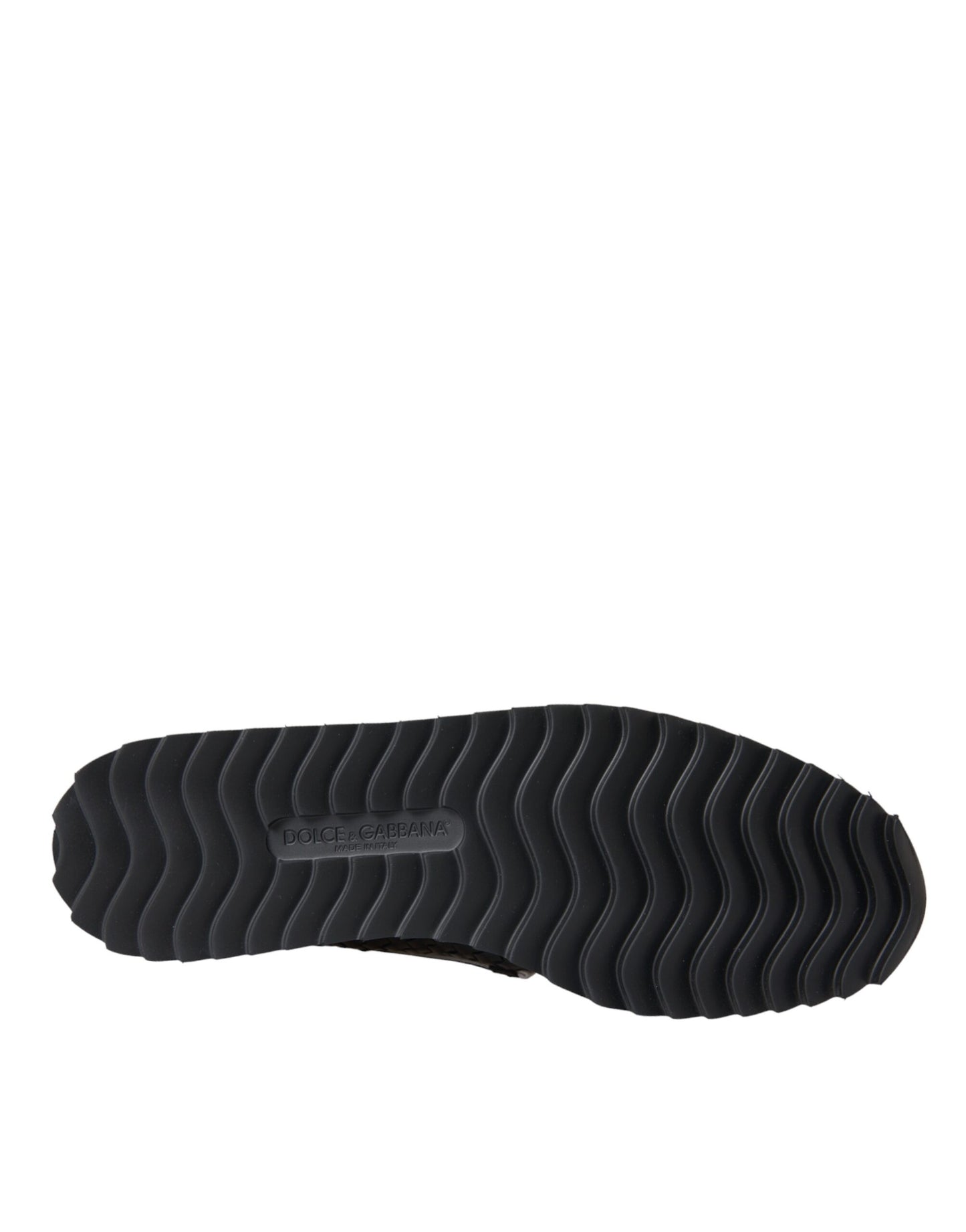 Mocasines de piel de búfalo tejida negra para hombre