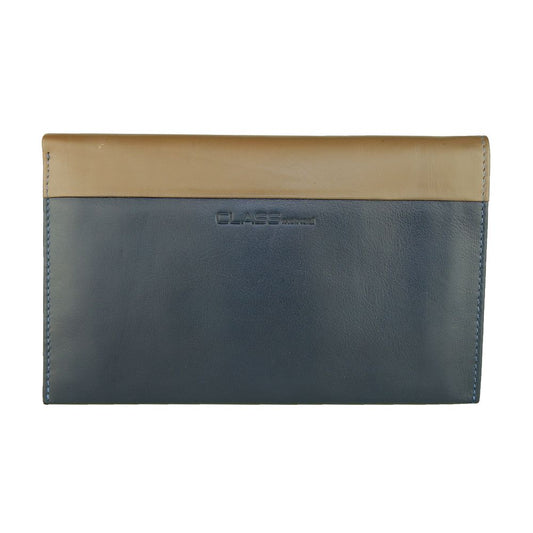Portefeuille homme en cuir bleu