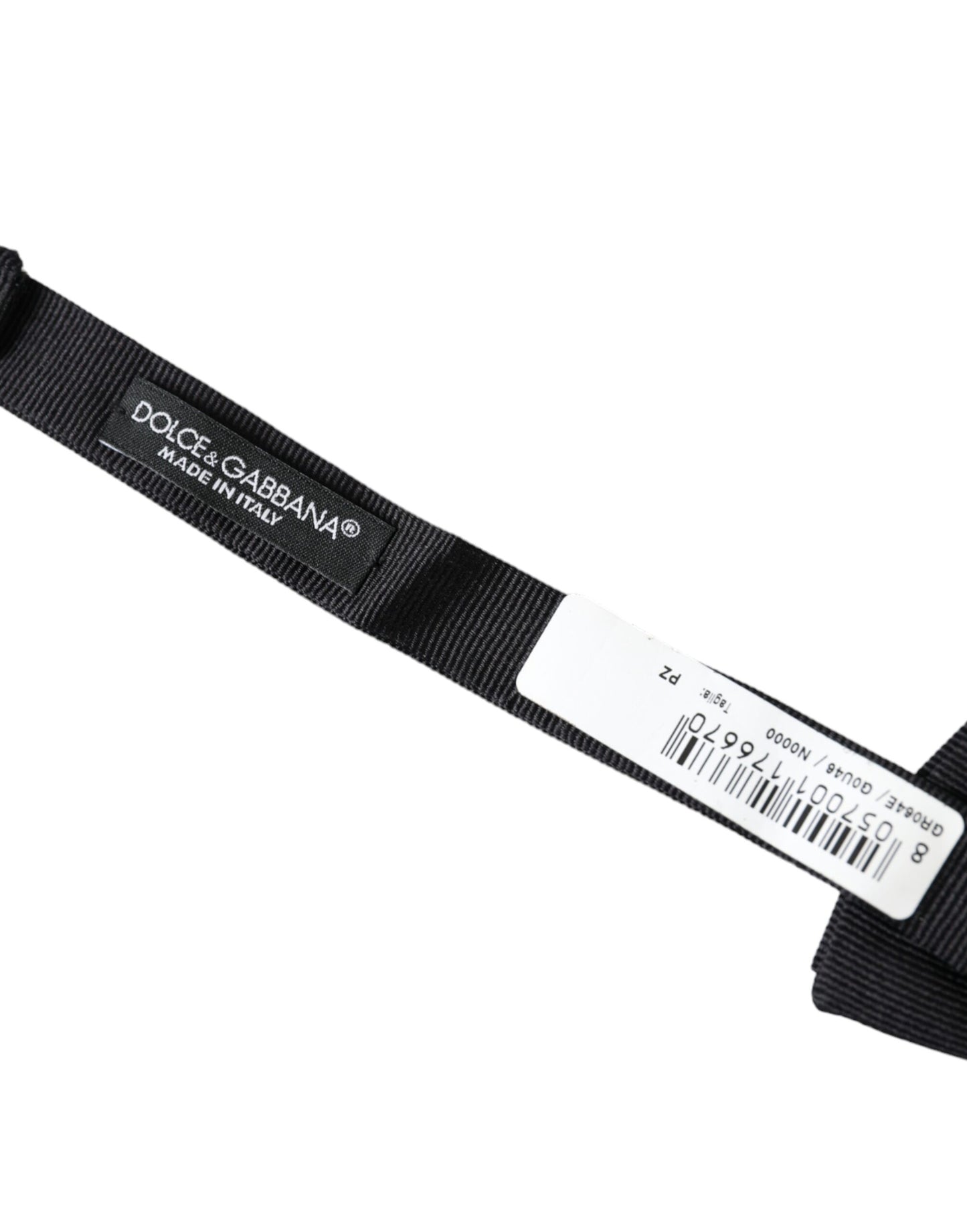 Nœud papillon ajustable en soie noire pour homme