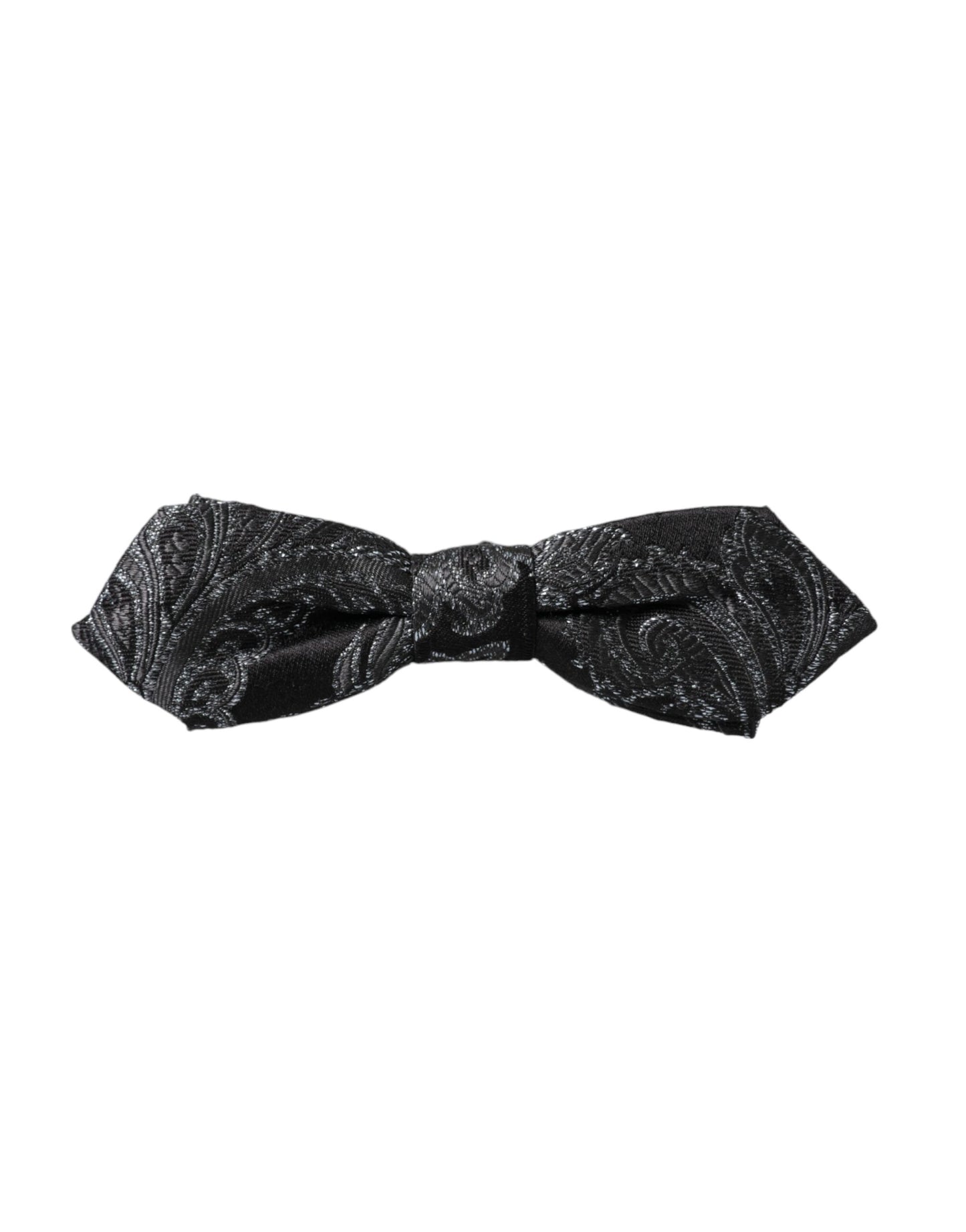 Nœud papillon ajustable en soie jacquard noir pour homme