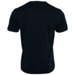T-shirt à manches courtes et col rond en coton bleu foncé