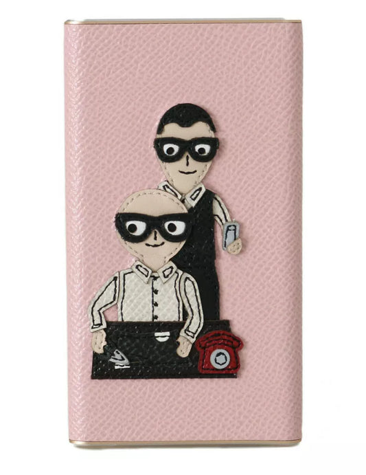 Cargador USB de cuero rosa #DGFAMILY Power Bank
