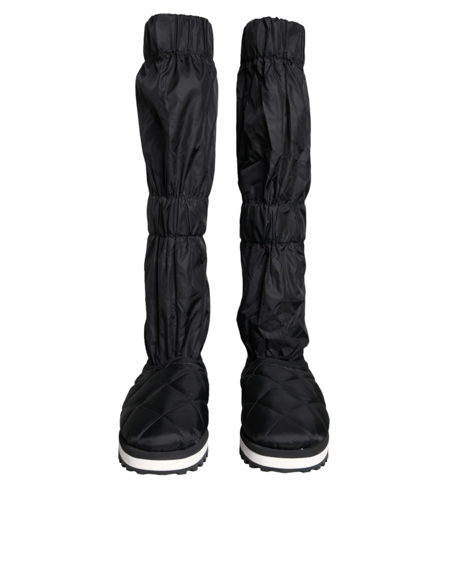 Baskets montantes matelassées noires