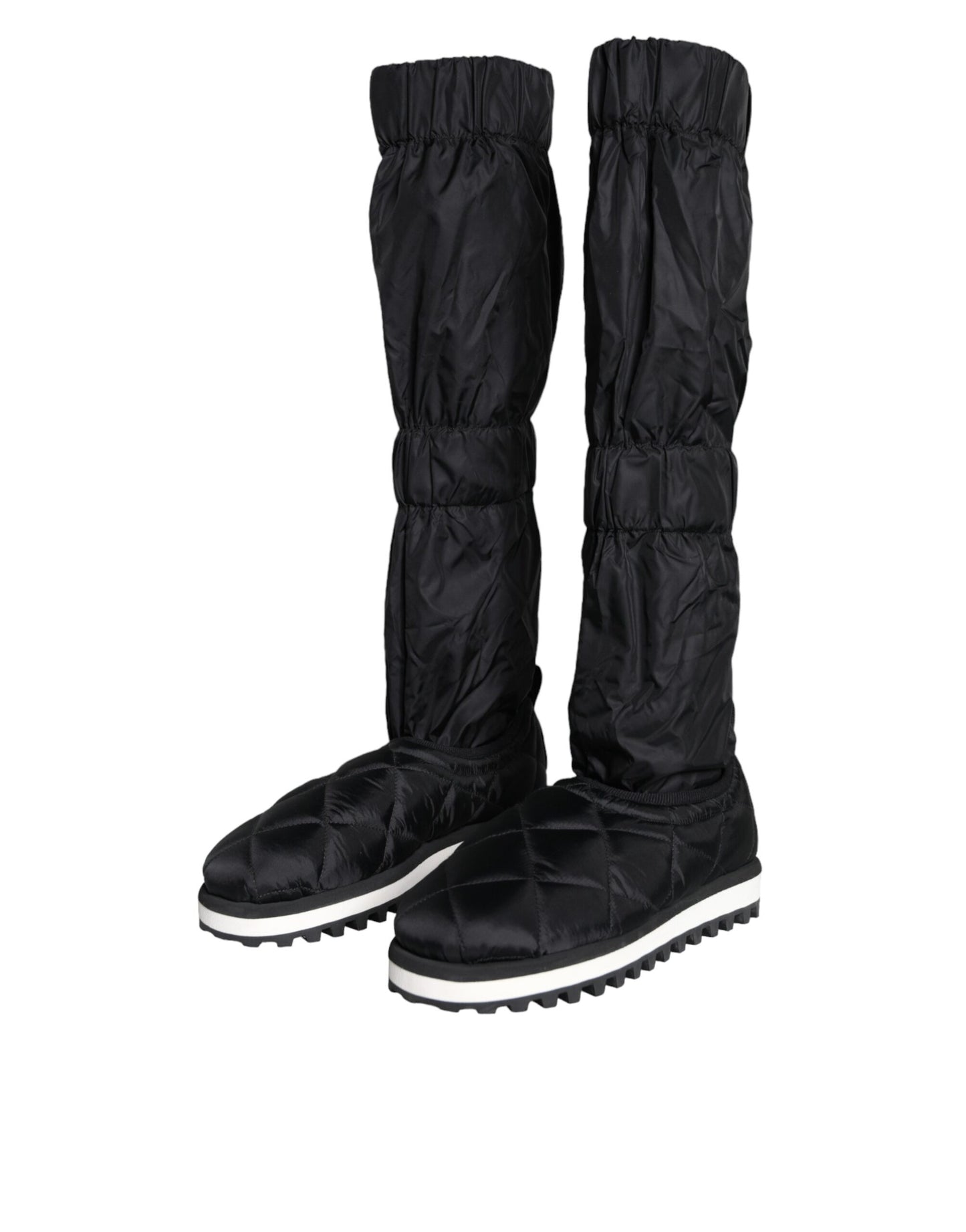 Baskets montantes matelassées noires