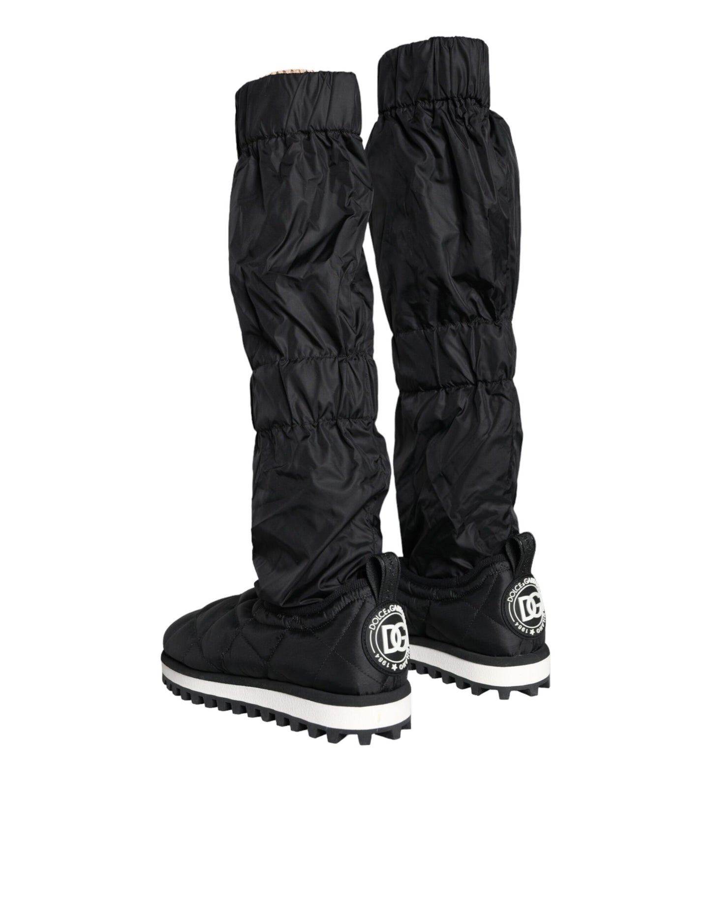 Baskets montantes matelassées noires