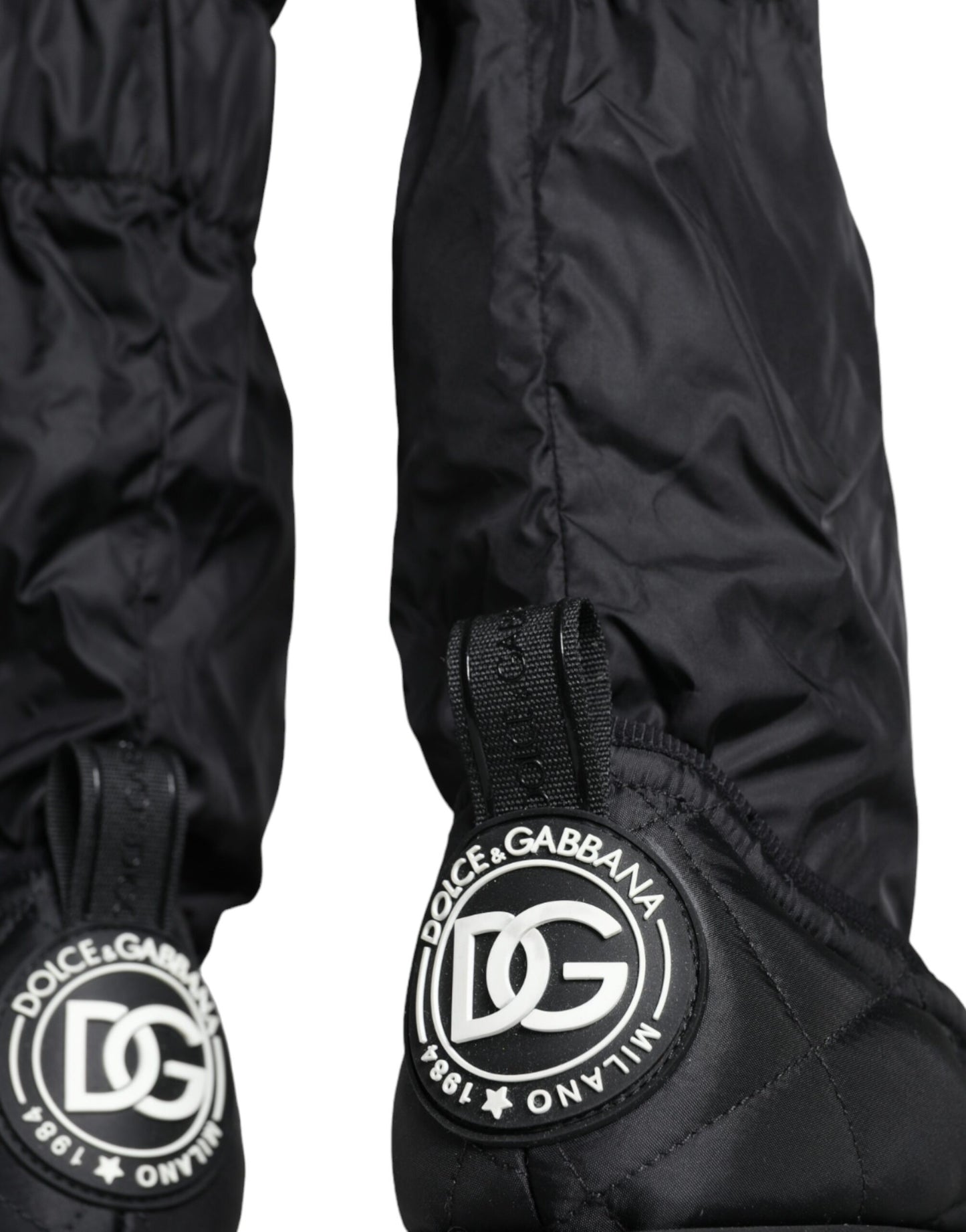 Baskets montantes matelassées noires