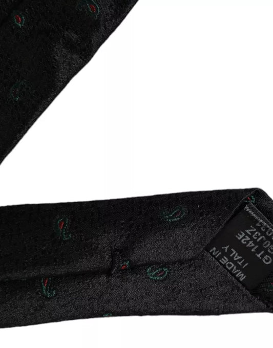 Cravate ajustable pour homme 100 % soie Black Fantasy
