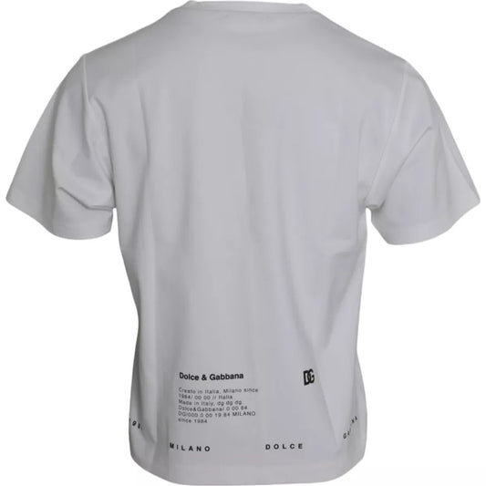 T-shirt homme en coton imprimé lèvres rouges et blanches