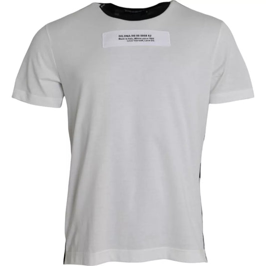 T-shirt col rond camouflage noir et blanc
