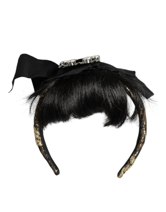 Diadema de cristal para parrucchiera de pelo negro