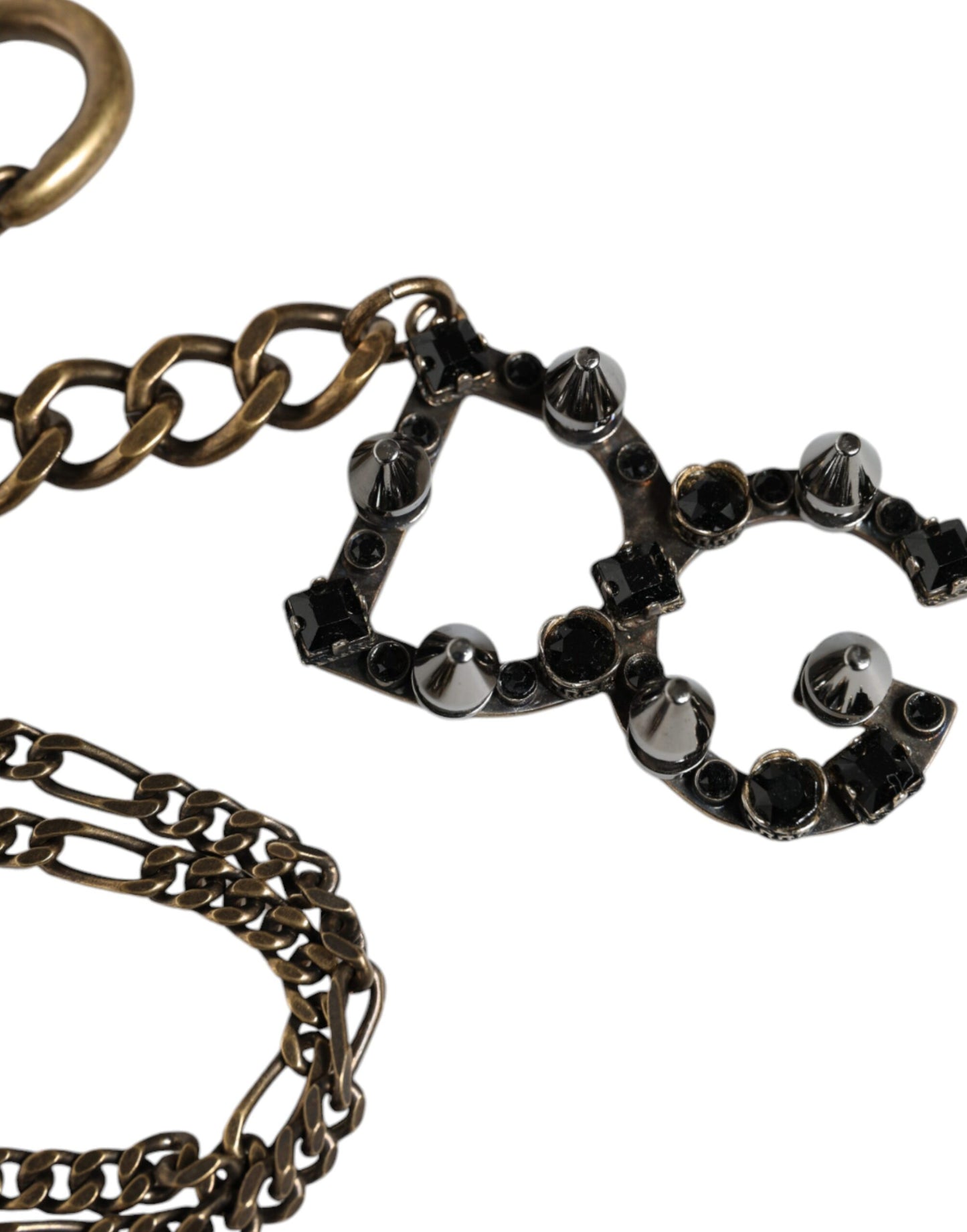 Llavero de cristal con el logotipo de DG en tono plateado