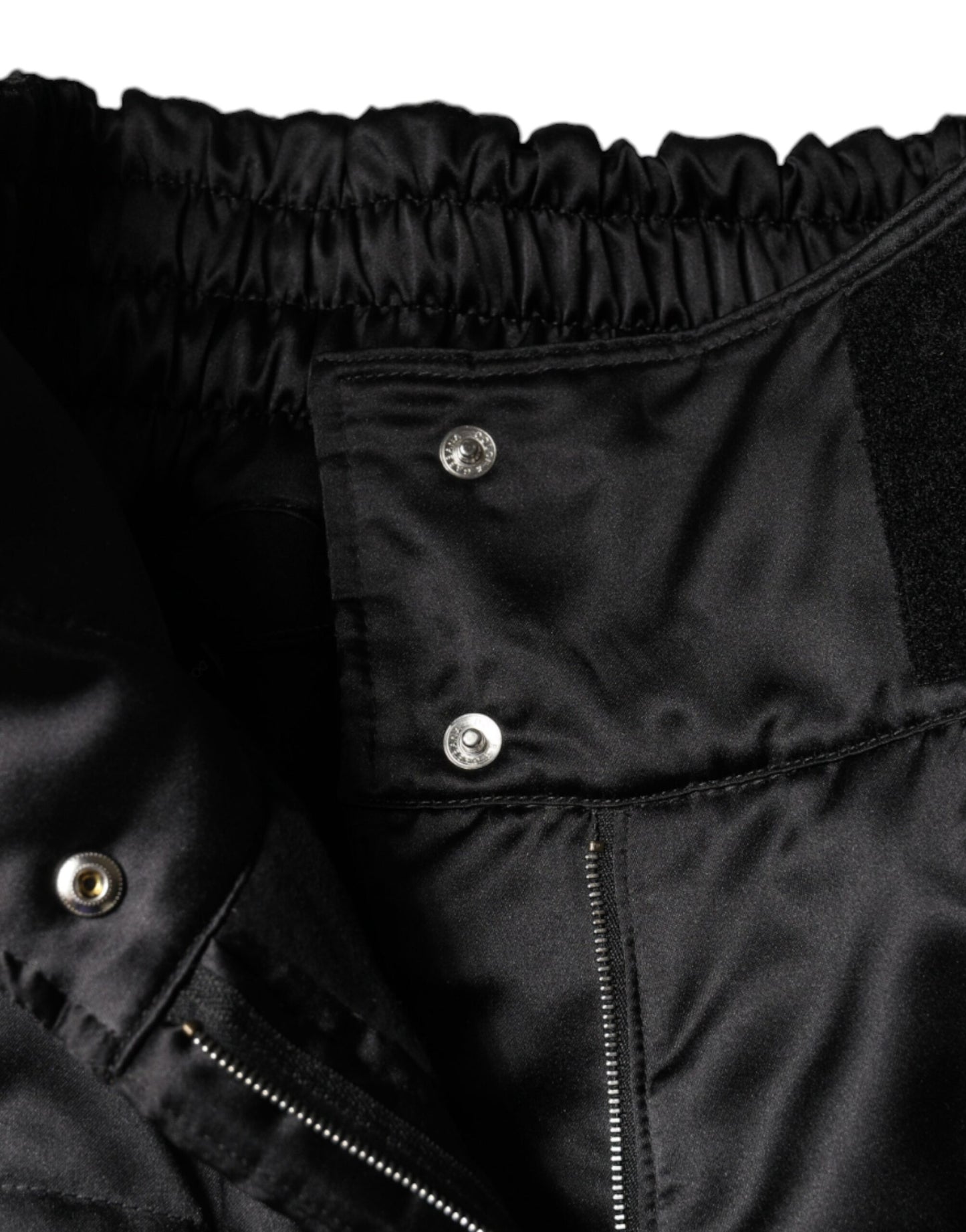 Pantalon bootcut matelassé noir taille haute pour femme