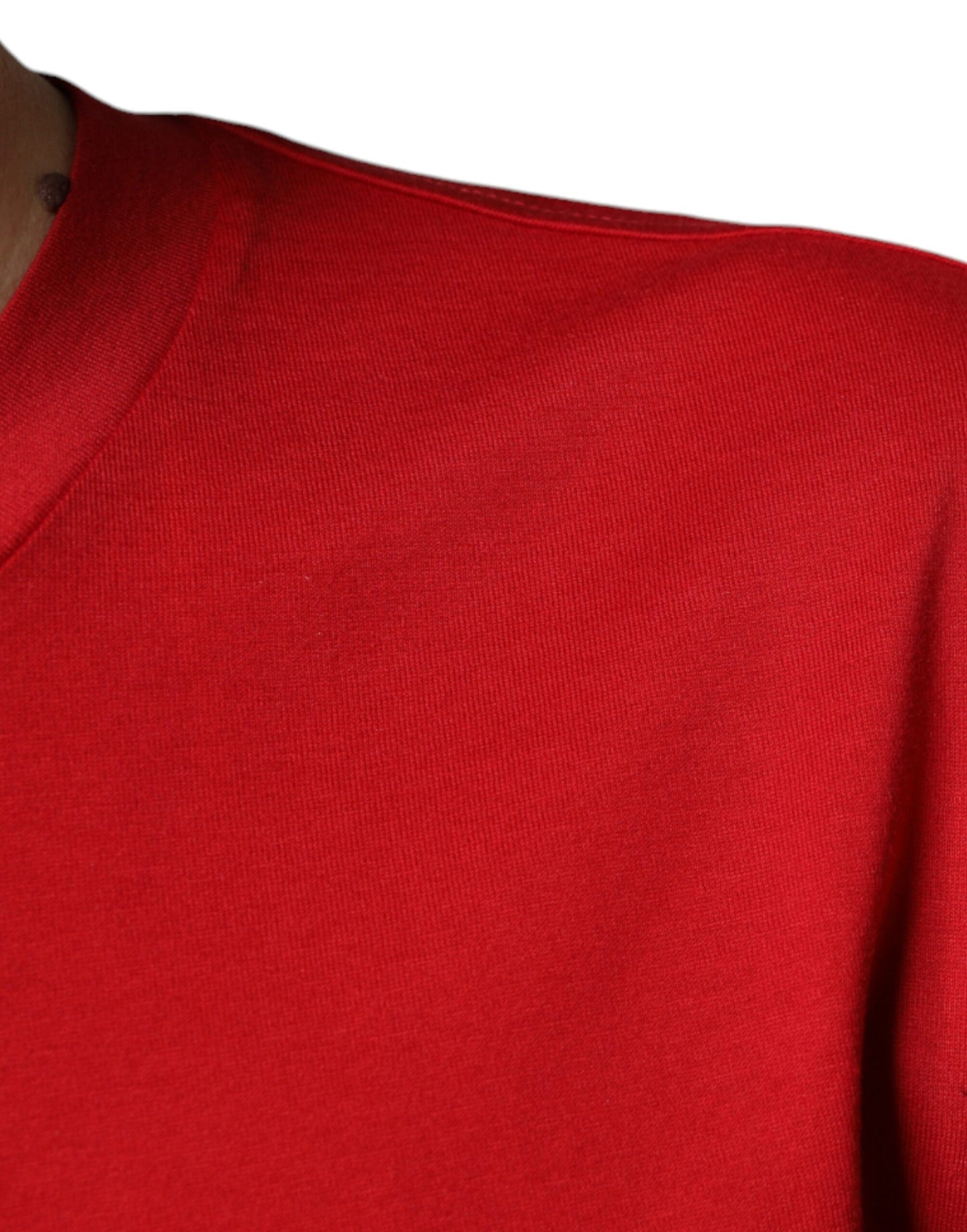 T-shirt col rond en coton rouge avec logo DG imprimé