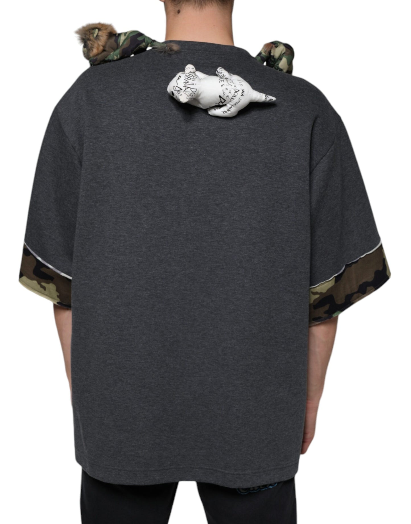 T-shirt en coton gris camouflage Animal Stuff