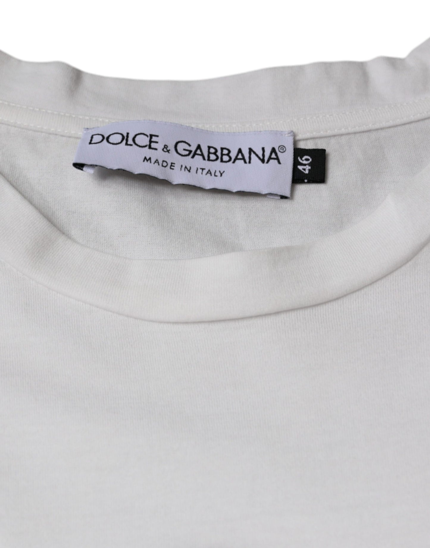 T-shirt décontracté en coton blanc avec logo DG imprimé