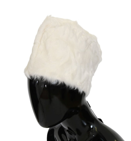 Gorro de piel de cordero Xiangao blanco