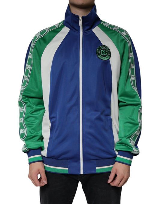 Blouson aviateur zippé en polyester multicolore