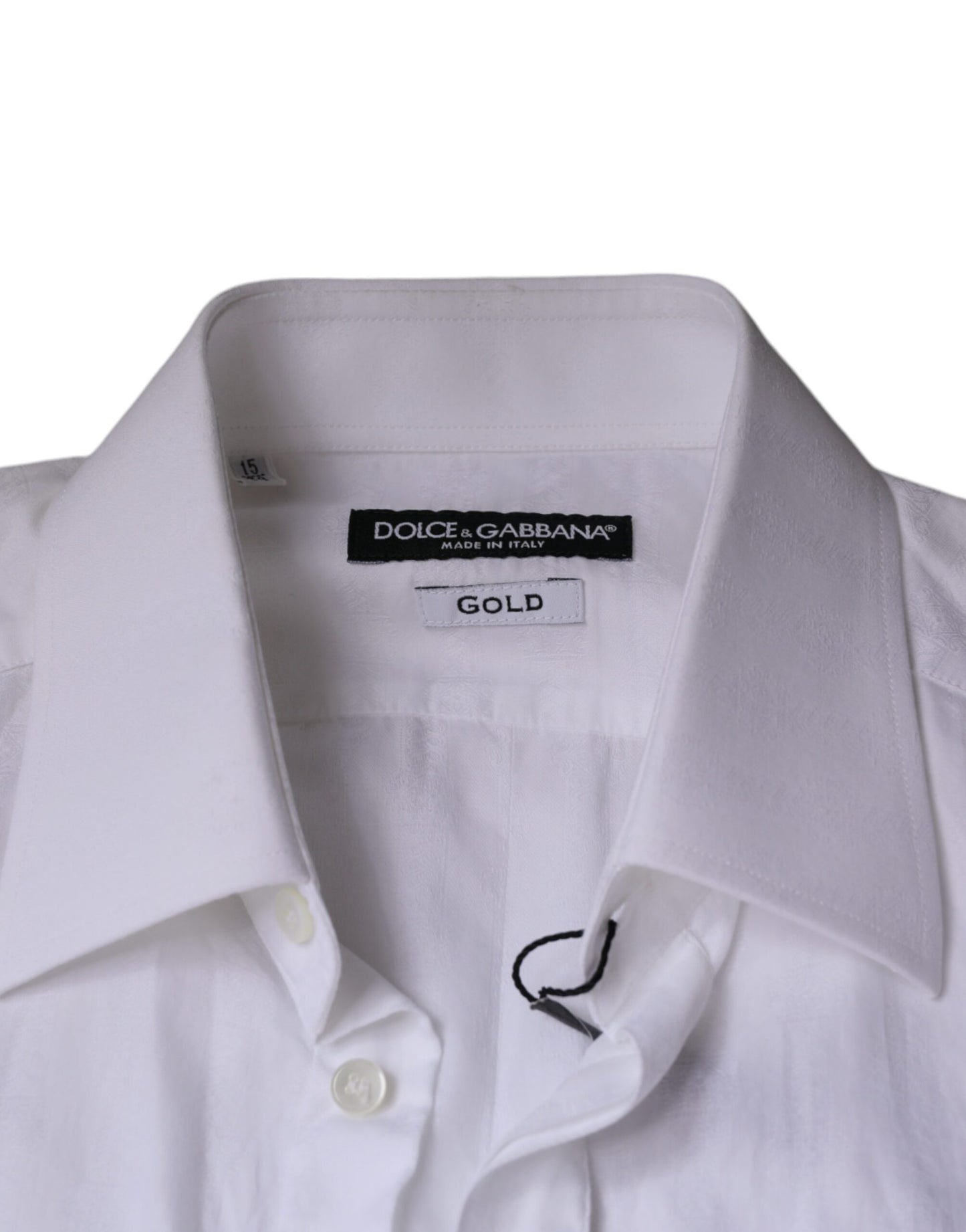 Chemise habillée en coton blanc pour homme, couleur or