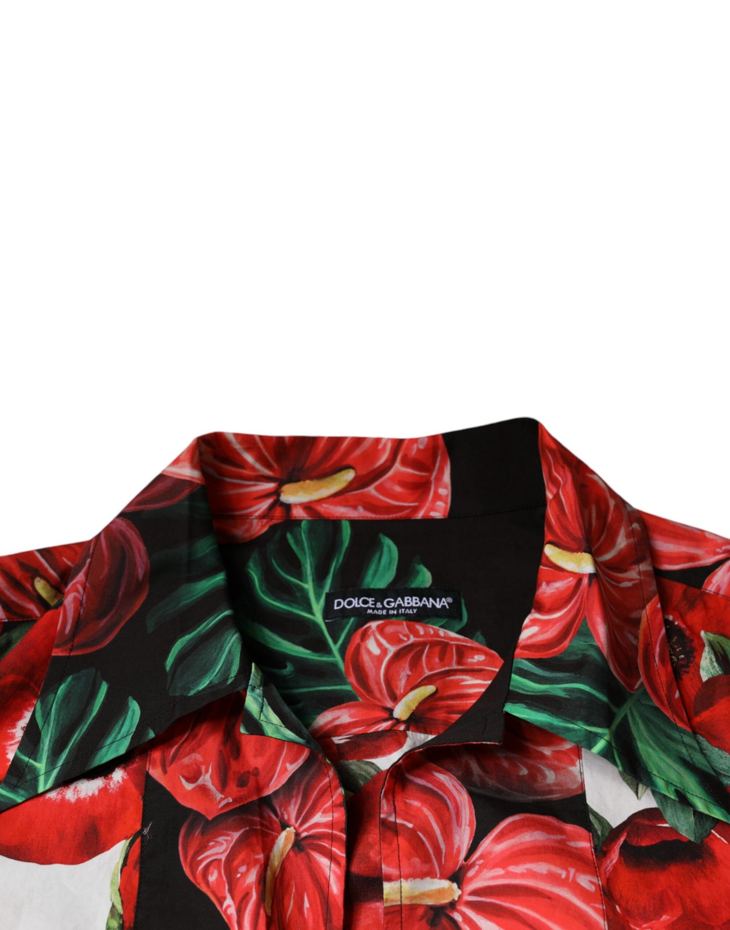Chemise décontractée boutonnée à motif anémone multicolore