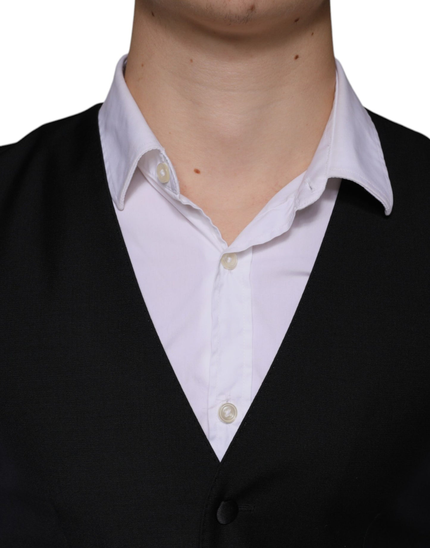 Chaleco formal de lana negro