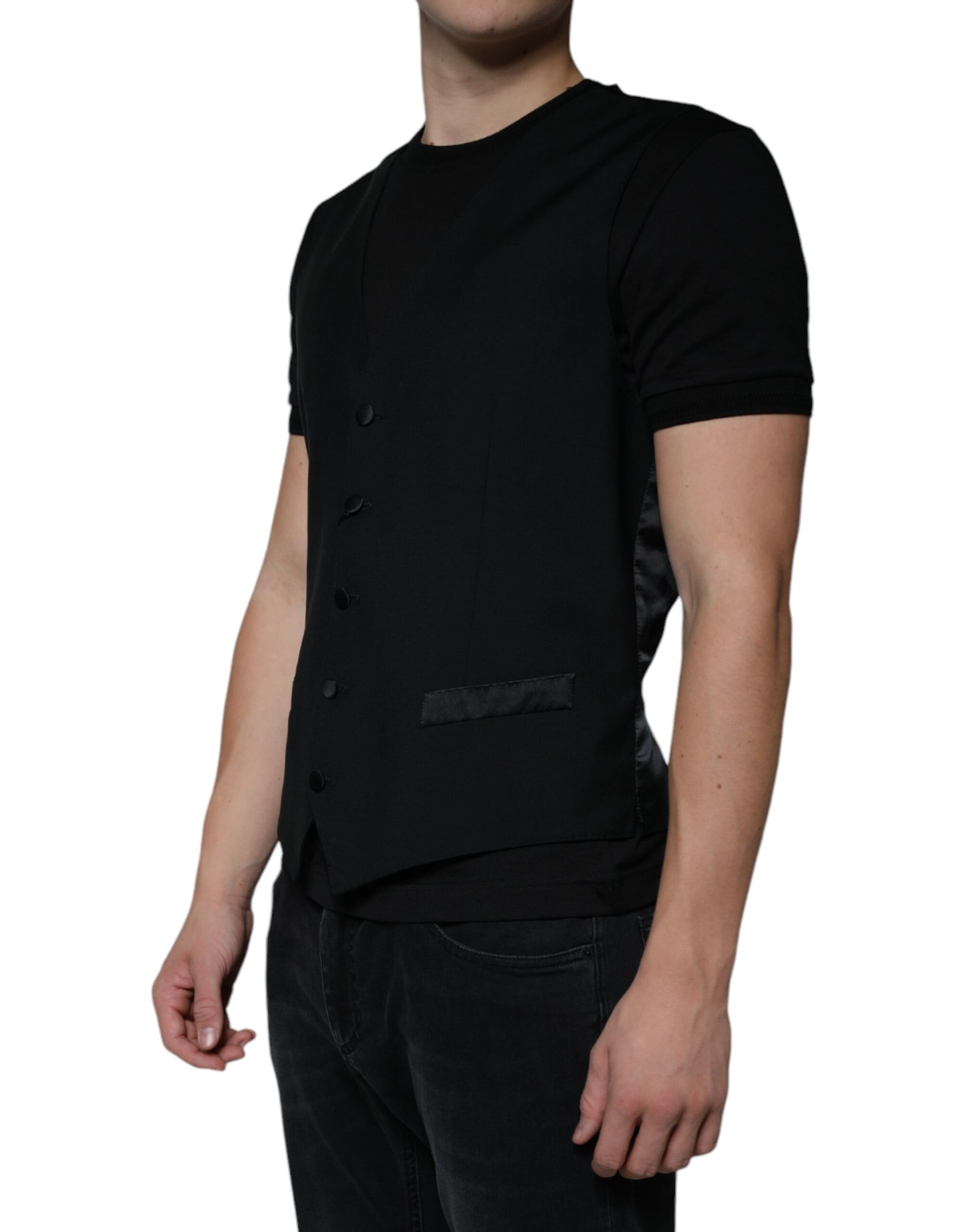 Gilet en laine noire pour homme