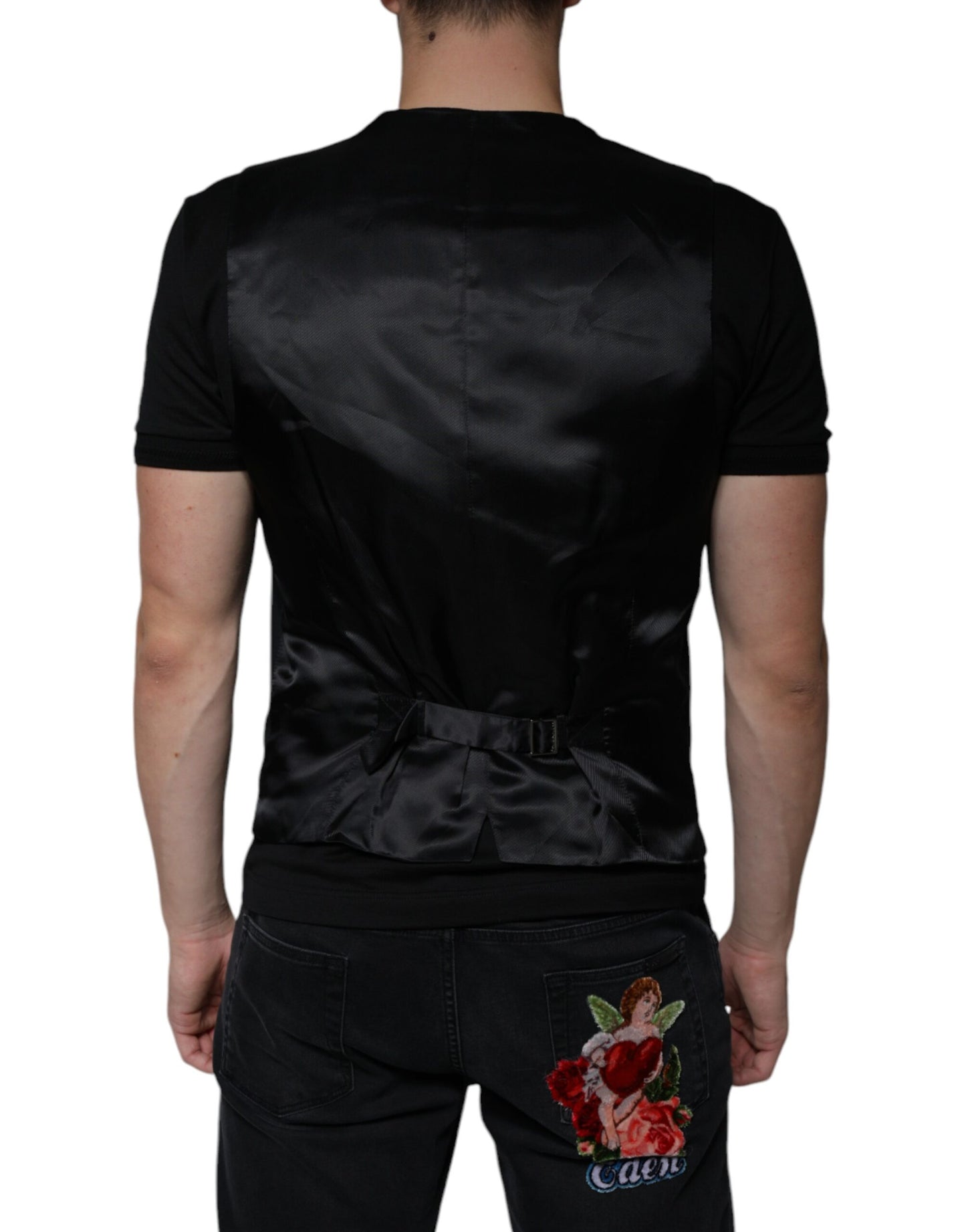 Gilet en laine noire pour homme