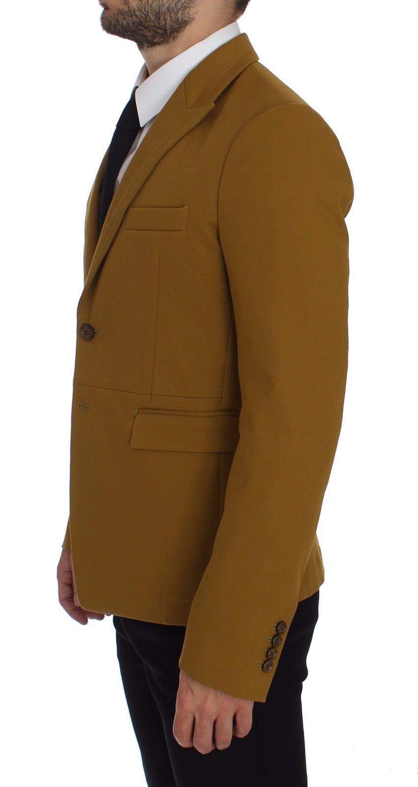 Blazer en coton extensible jaune