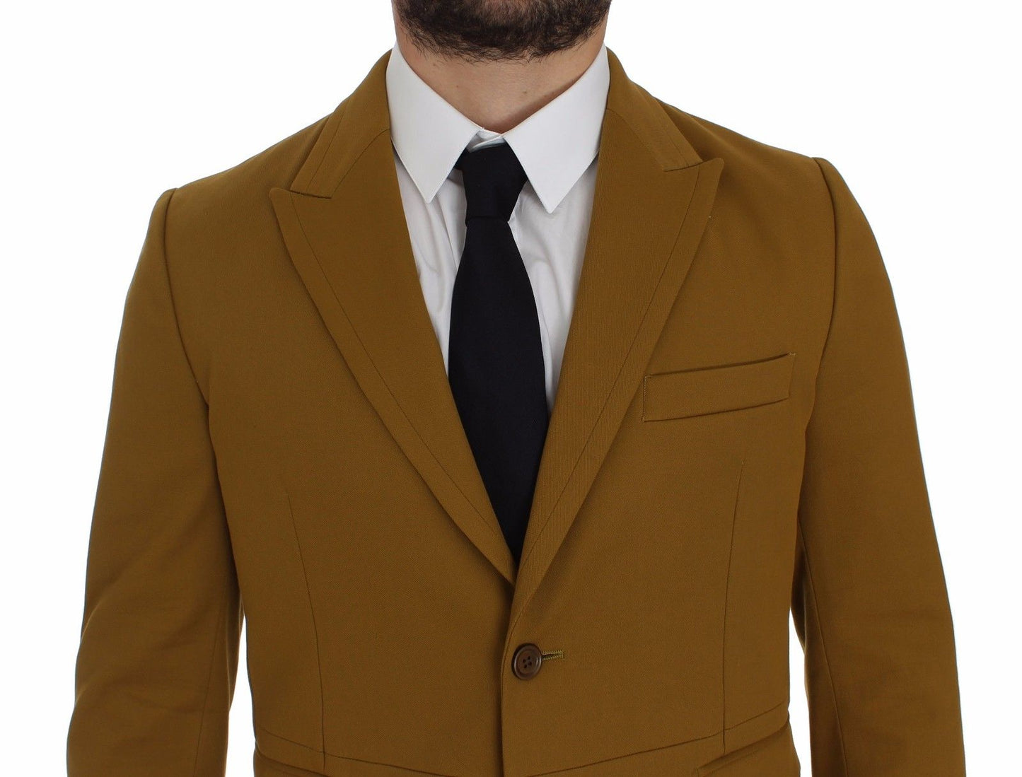 Blazer en coton extensible jaune
