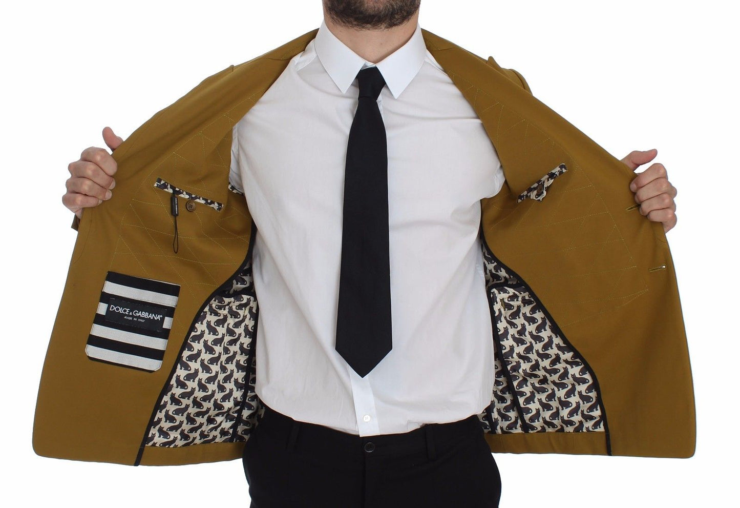Blazer en coton extensible jaune