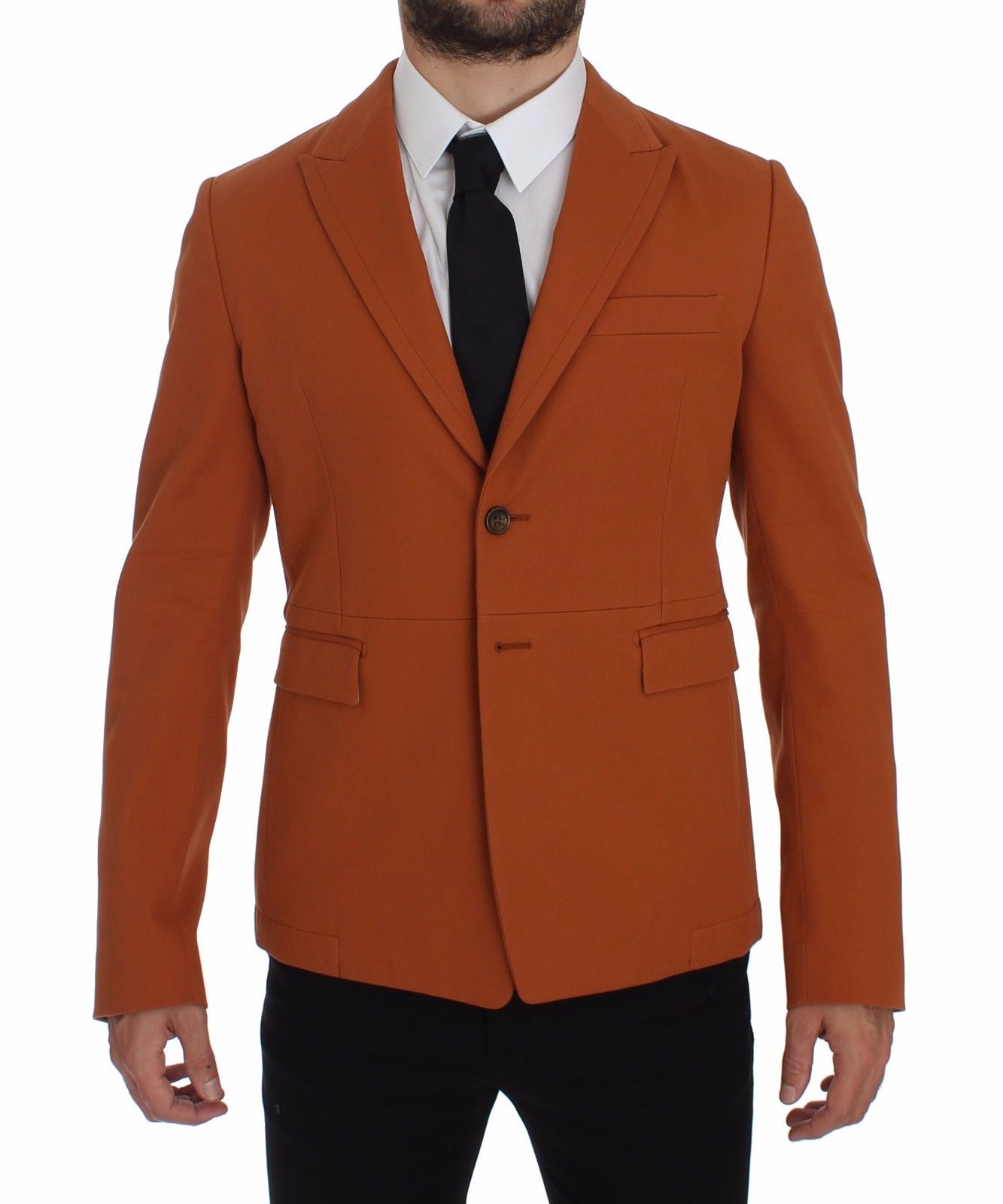 Blazer elástico de algodón naranja