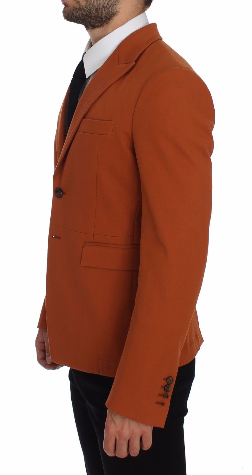 Blazer elástico de algodón naranja