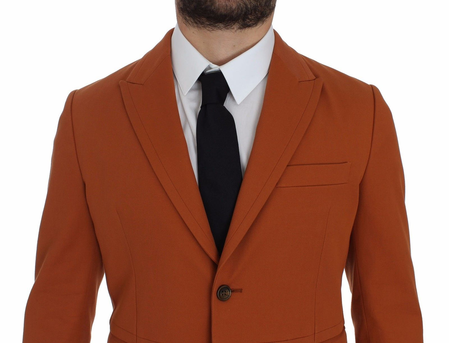 Blazer elástico de algodón naranja