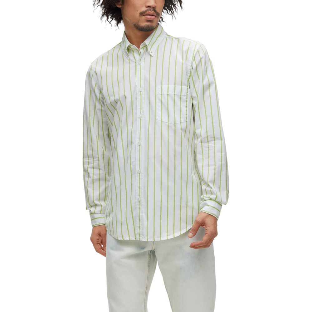 Chemise en coton verte