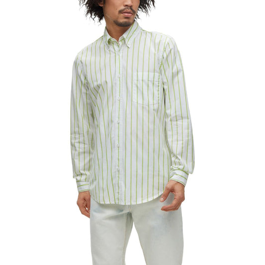Chemise en coton verte