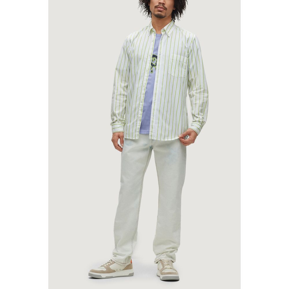 Chemise en coton verte