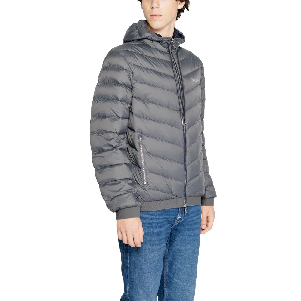 Gray Polyester Jackets & Coat