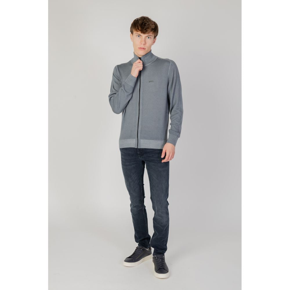 Cardigan en laine grise