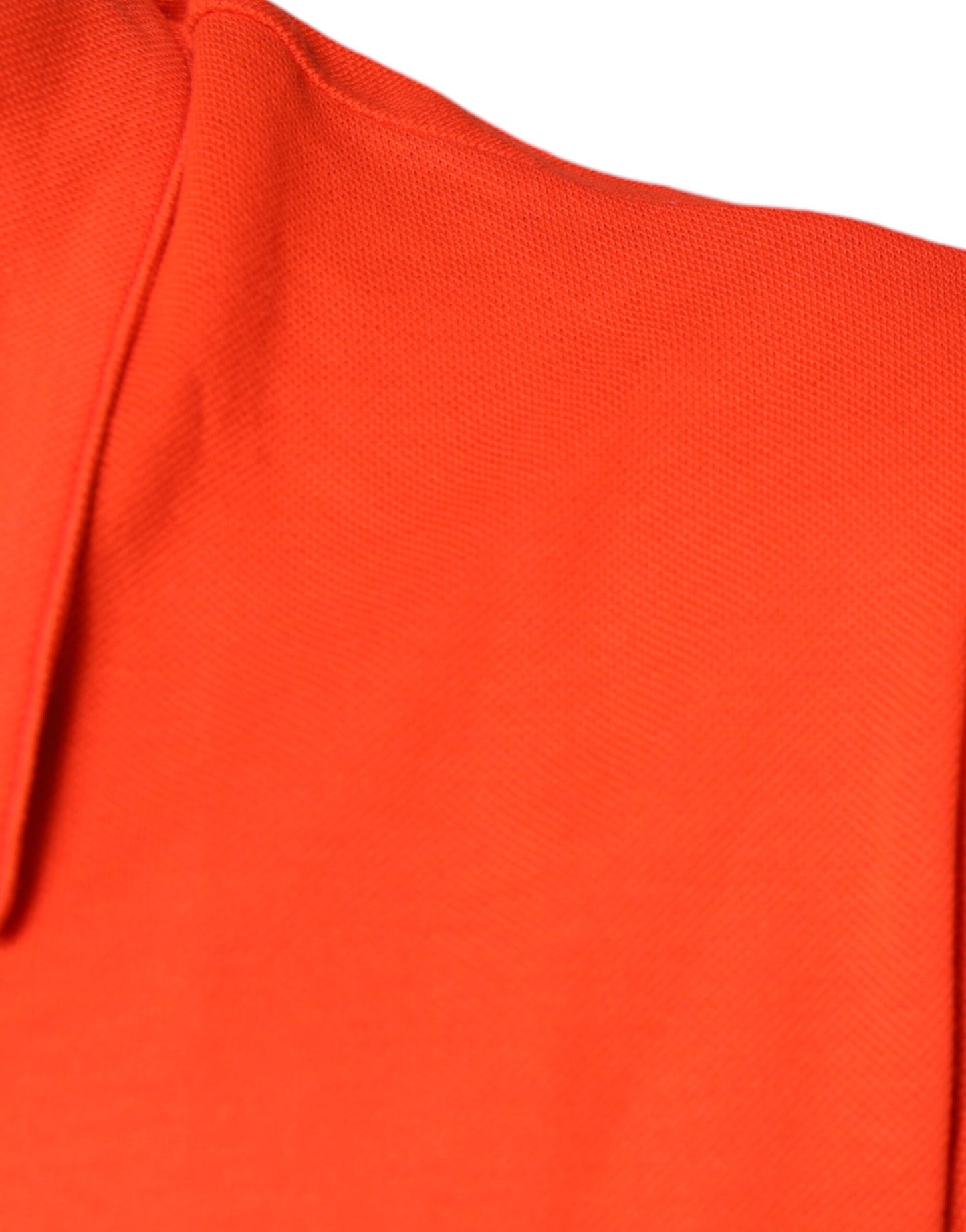 Polo décontracté boutonné en coton orange
