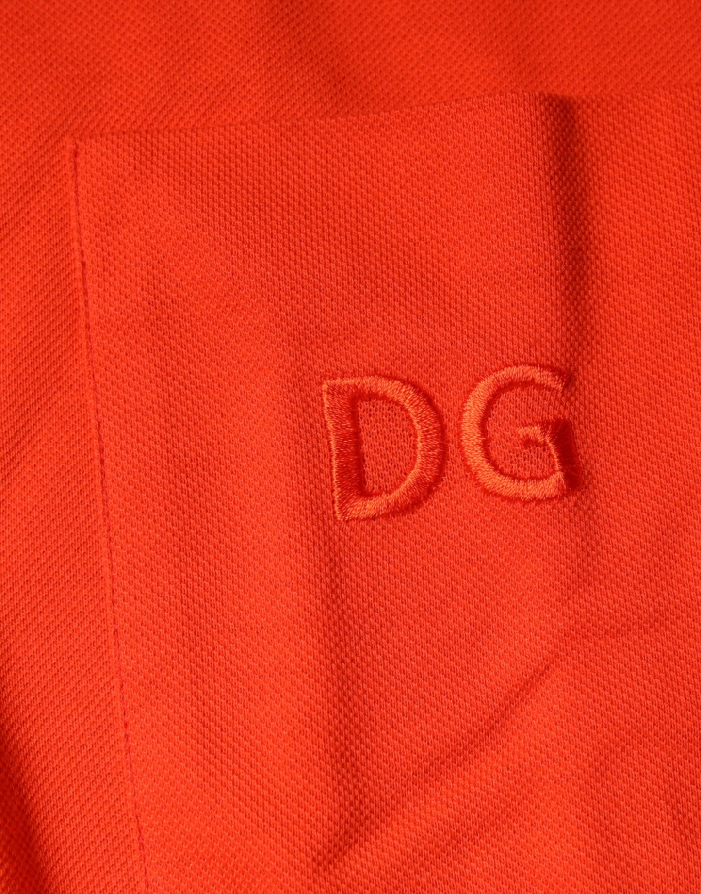 Polo décontracté boutonné en coton orange