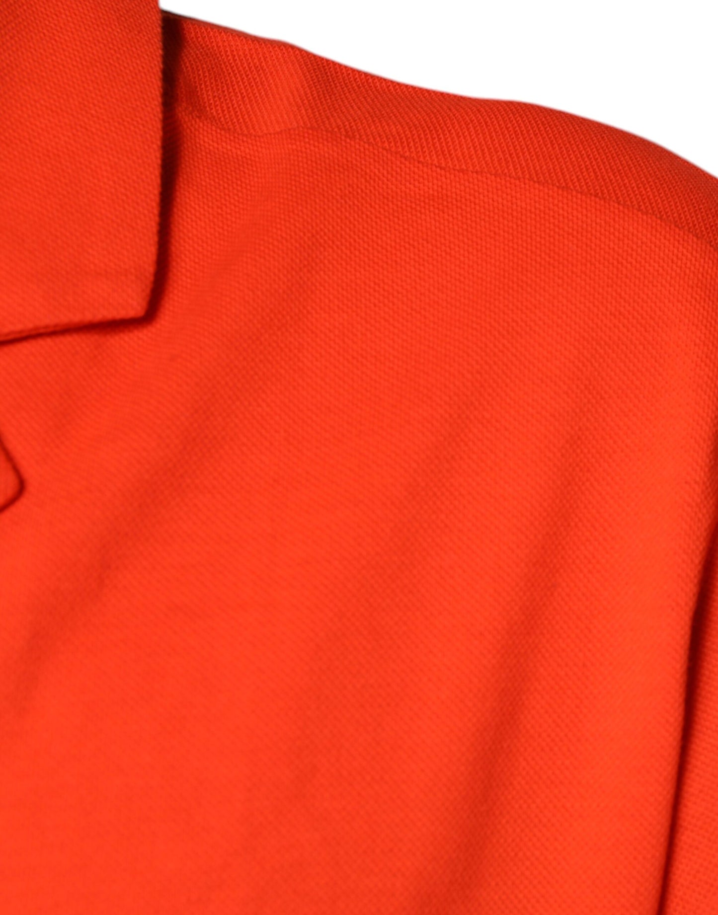 Polo décontracté boutonné en coton orange
