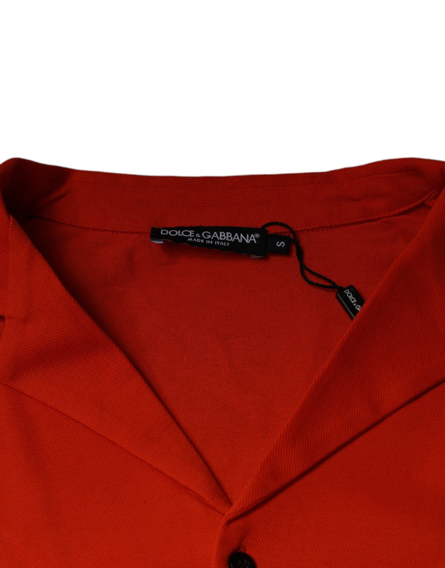 Polo décontracté boutonné en coton orange