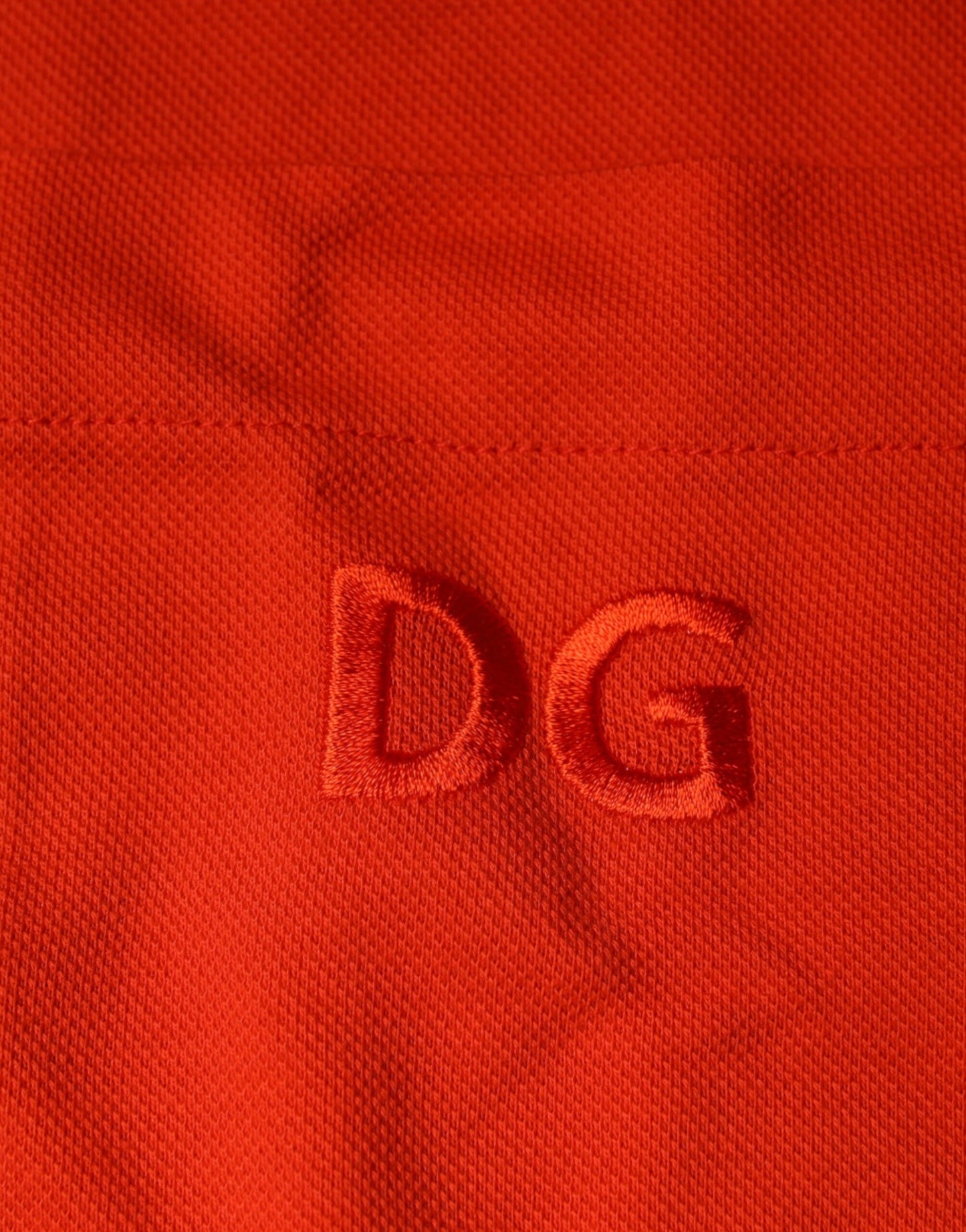 Polo décontracté boutonné en coton orange