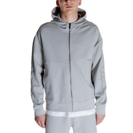 Sudadera con capucha de algodón gris