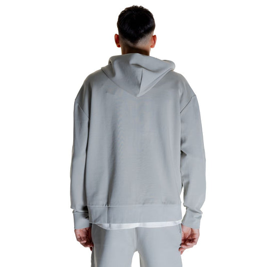 Sudadera con capucha de algodón gris